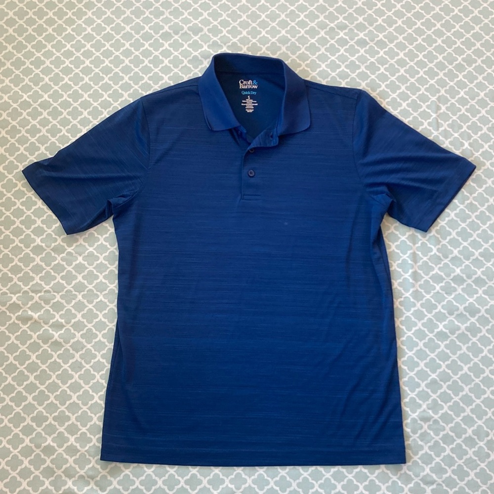 Croft & Barrow Quick Dry Polo Blue Marled S